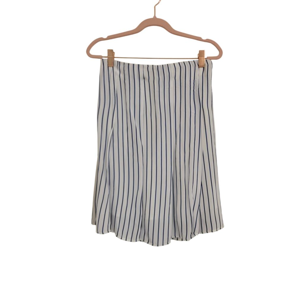 NWT J. Crew Pleated Skirt In Striped Crepe De Chine 2 *Flaw